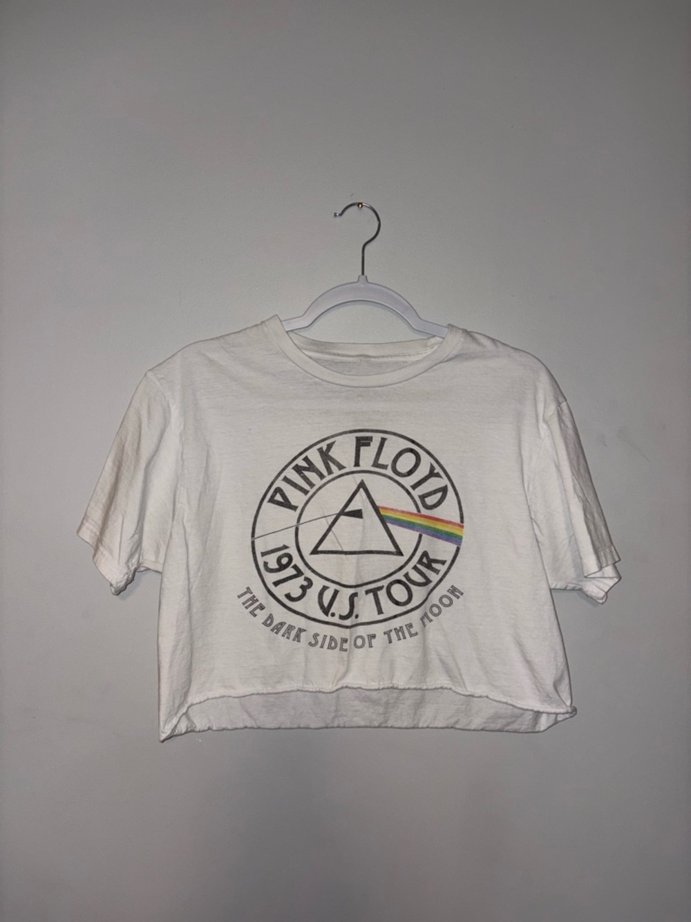 Pink Floyd ~ White Cropped T-Shirt